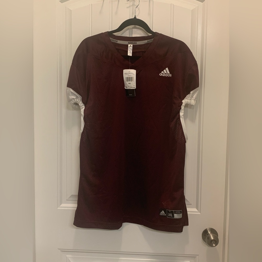 NWT- Adidas Burgundy Sports Jersey 3XL
